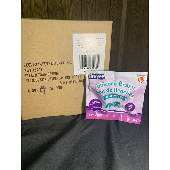 Breyer SEALED numbered 59/6000 Case Of 12 Unicorn Crazy Blind Bags Series 4 - Picture 1 of 5